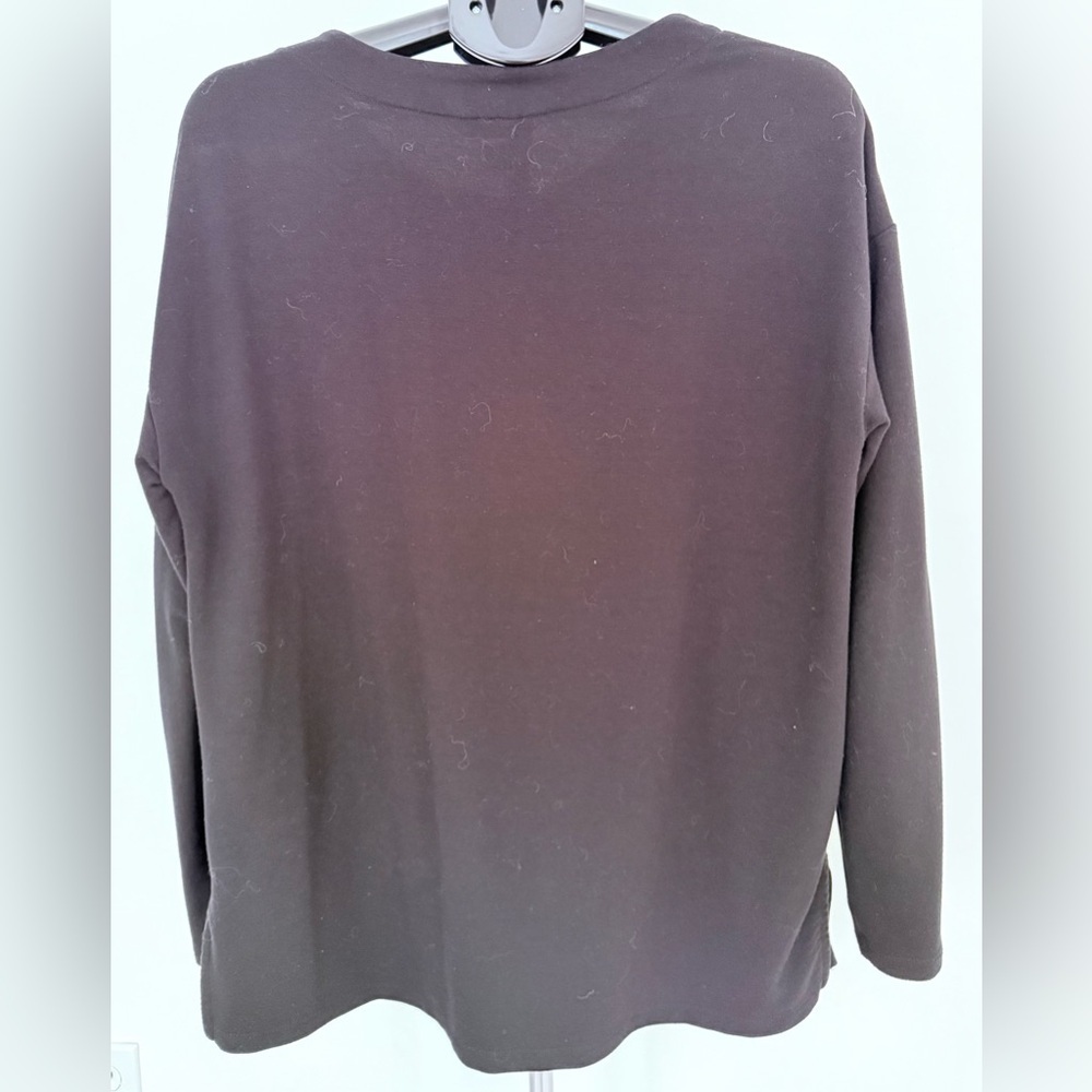 Banana Republic Black Crew Neck Sweatshirt | Size Large | Cozy & Polished - Picture 2 of 3